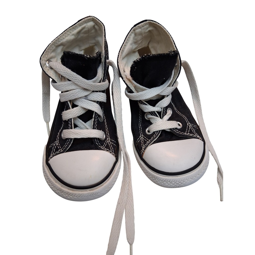 Converse Chuck Taylor High Top Kids toddler Size 8 Black Vintage 2006 Sneakers
